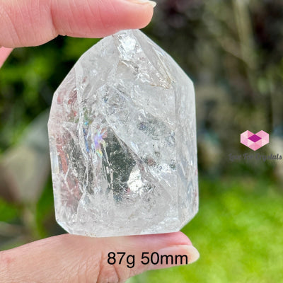 Fire And Ice Rainbow Quartz Tower (Brazil) 87G 50Mm Polished Stones