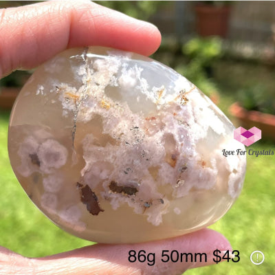 Flower Agate (Sakura) Gallet Stones (Madagascar) 86G 50Mm Polished