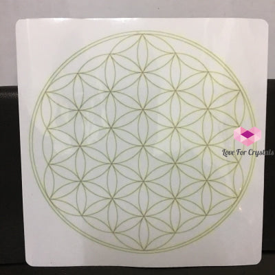 Flower Of Life Laminated Card (Big) 15X14.5Cm Metaphysical Tool