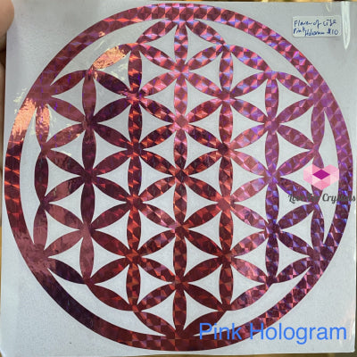 Flower Of Life/ Sri Yantra Vinyl Sticker 14.5Cm Life Gold Glitter Metaphysical Tool