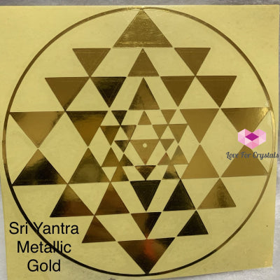 Flower Of Life/ Sri Yantra Vinyl Sticker 14.5Cm Metallic Gold Metaphysical Tool