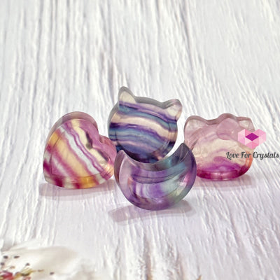 Fluorite 26Mm Mini Bowl (Assorted) Carved Crystals