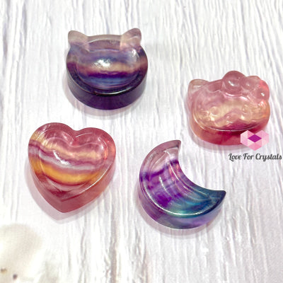 Fluorite 26Mm Mini Bowl (Assorted) Carved Crystals