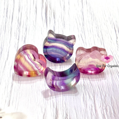 Fluorite 26Mm Mini Bowl (Assorted) Carved Crystals