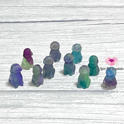 Fluorite Carved Crystal Dogs 30Mm Crystals