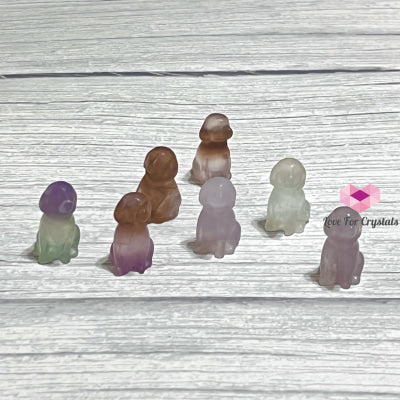 Fluorite Carved Crystal Dogs 30Mm Crystals