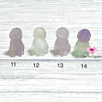 Fluorite Carved Crystal Dogs 30Mm P11 Crystals