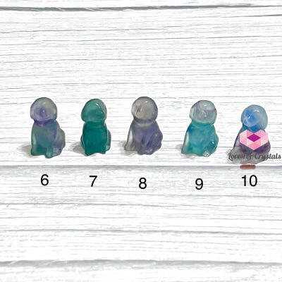 Fluorite Carved Crystal Dogs 30Mm P6 Crystals