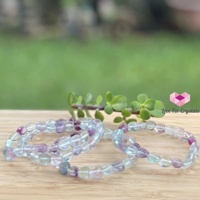 Fluorite Hearts Bracelet (8Mm) Banners & Stickers