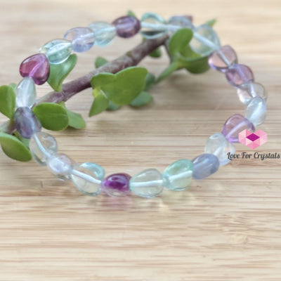 Fluorite Hearts Bracelet (8Mm) Banners & Stickers