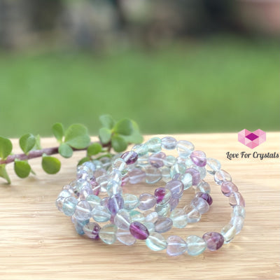 Fluorite Hearts Bracelet (8Mm) Banners & Stickers