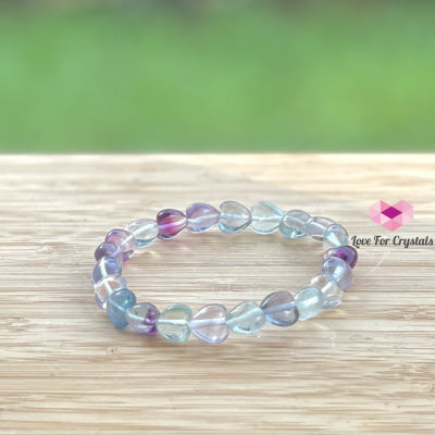 Fluorite Hearts Bracelet (8Mm) Banners & Stickers