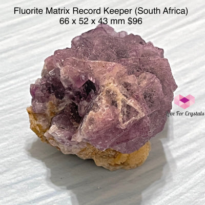 Fluorite Matrix Record Keeper (South Africa) Collectors 66 X 52 43 Mm