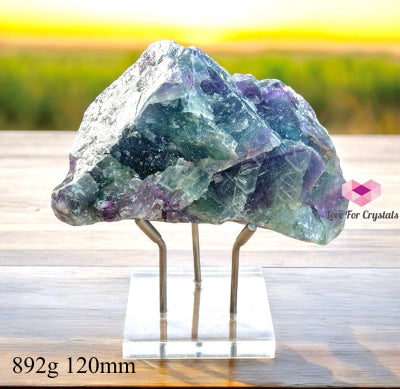 Fluorite Raw With Stand (Large) Mexico (Special Price) Aaa Grade 892G 120Mm Crystal