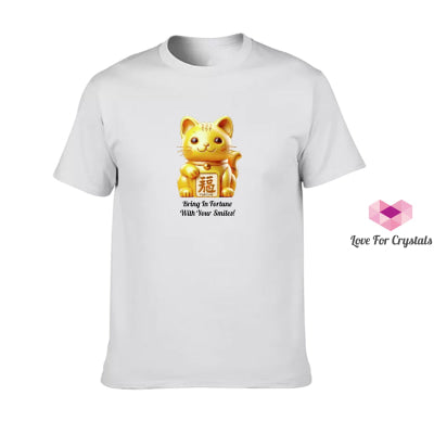 Fortune Cat (Shirts Of Fortune) By Fort M Treasures White