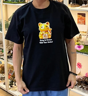 Golden Fortune Cat (Shirts of Fortune) by Fort M Treasures