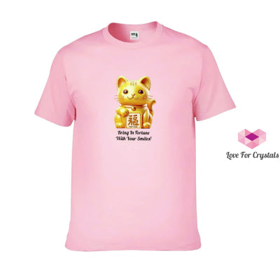 Fortune Cat (Shirts Of Fortune) By Fort M Treasures Pink S