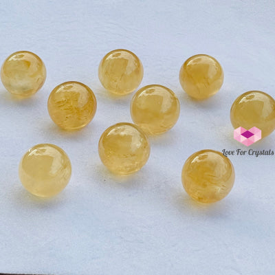 Golden Honey Calcite Spheres (Mexico) 30Mm