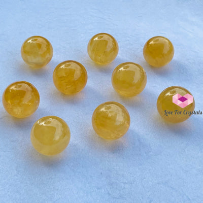 Golden Honey Calcite Spheres (Mexico) 30Mm