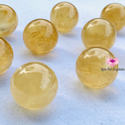 Golden Honey Calcite Spheres (Mexico) 30Mm