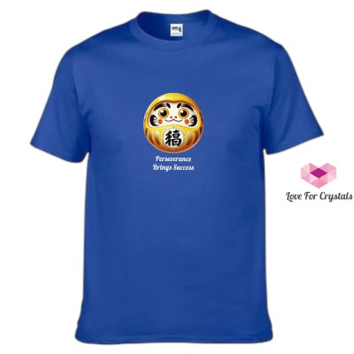 Golden Wish Granting Daruma (Shirts of Fortune) by Fort M Treasures Navy Blue S