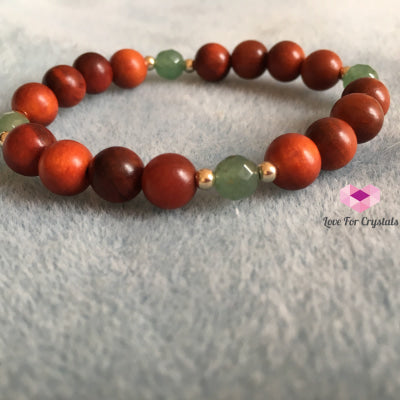 Good Luck Bracelet (Raja Kayu Aventurine & 14K Gold-Filled Beads)6Mm Beads Remedy Bracelets