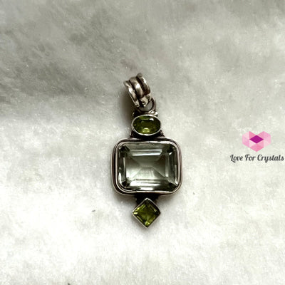 Green Amethyst 925 Silver Pendant