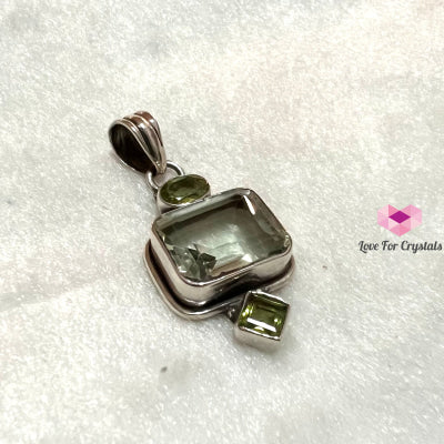 Green Amethyst 925 Silver Pendant