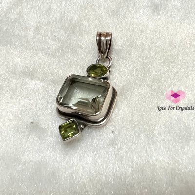 Green Amethyst 925 Silver Pendant