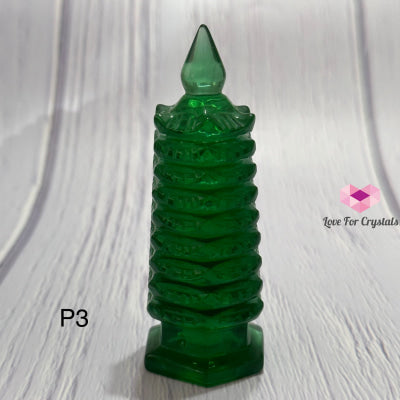 Green Obsidian 9-Tier Pagoda 4 Photo 3 Polished Crystals