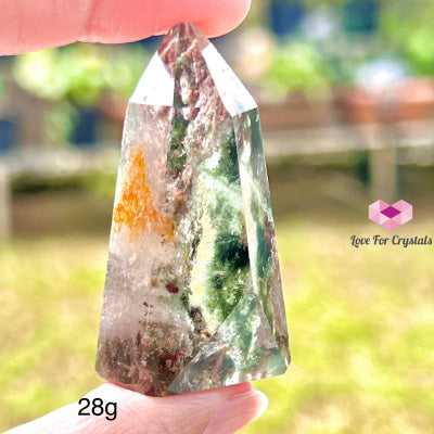 Green Phantom Quartz Points Brazil Crystal