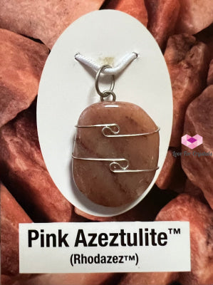 H&E Pink Azeztulite (Wire-Wrapped With Card) Pendant Pendants & Necklaces