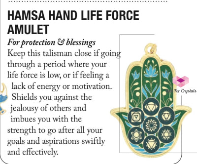 Hamsa Hand Life Force Amulet Keychain (Feng Shui 2024) Feng Shui 2024