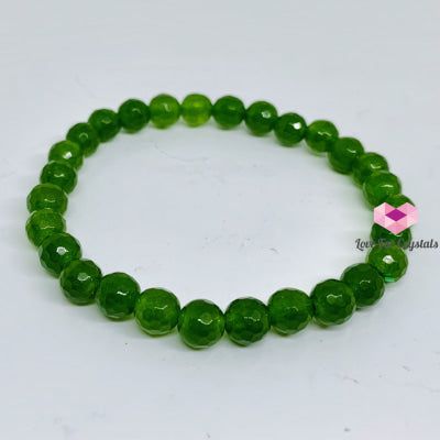 Jade Gemstone Energy Bracelet (Good Energy) Taiwan 6Mm Faceted