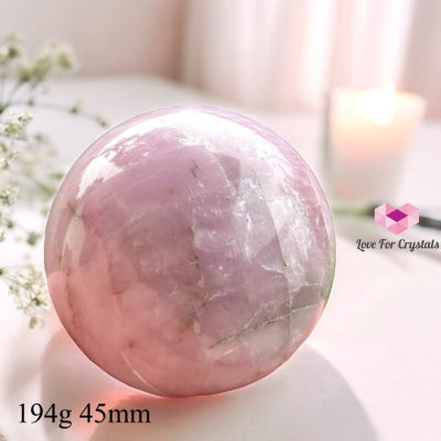 Kunzite Sphere (Aaa Grade) Brazil 194G 45Mm Crystal Sphere