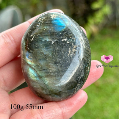 Labradorite Palm Stone (Madagascar) 100G 55Mm Crystal Points