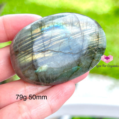 Labradorite Palm Stone 79G 50Mm Crystal Points