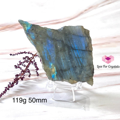 Labradorite Slice With Stand (Madagascar) Polished Crystals