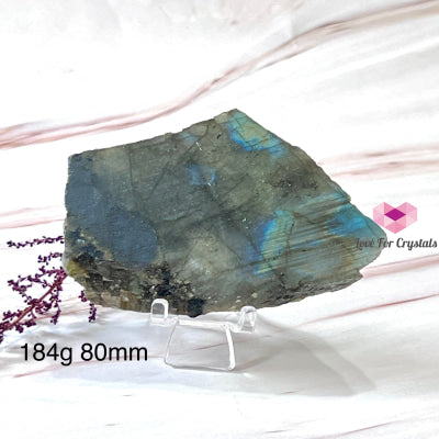 Labradorite Slice With Stand (Madagascar) Polished Crystals