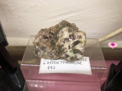 Lepidolite Crystallized With Green Tourmaline (30-50Mm) Raw Stones