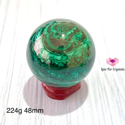 Malachite Spheres (Congo) Aaa 224G 48Mm Crystals