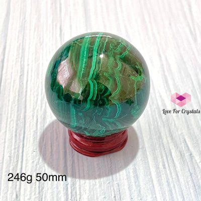 Malachite Spheres (Congo) Aaa 246G 50Mm Crystals