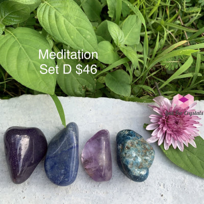 Meditation Crystal Set (4 Stones 30-45Mm) D Sets