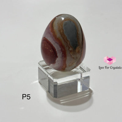 Mini Ocean Jasper Egg with Acrylic Stand (40mm) Brazil P5 Polished crystal