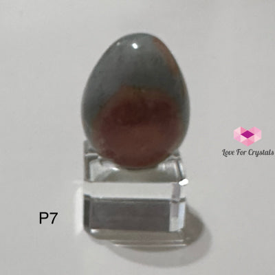 Mini Ocean Jasper Egg with Acrylic Stand (40mm) Brazil P7 Polished crystal