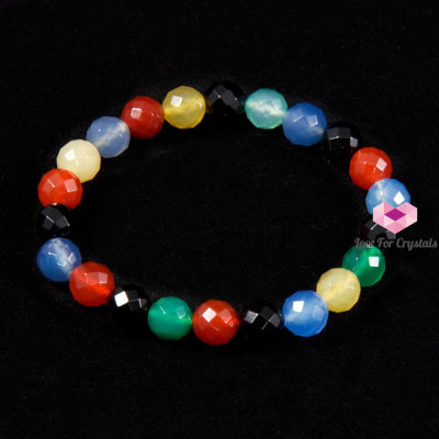 Mixed Agate (6Mm Faceted) Bracelet Dyed Bracelets & Bangles