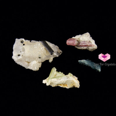 Mixed Tourmaline (Green Pink Blue Black Tourmaline) 85 Carats (20-30Mm) Pakistan Raw Stones