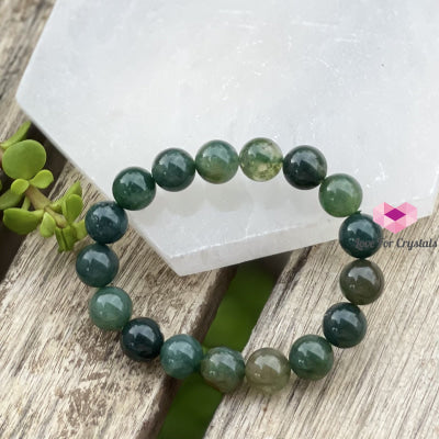 Moss Agate 10Mm Bracelet