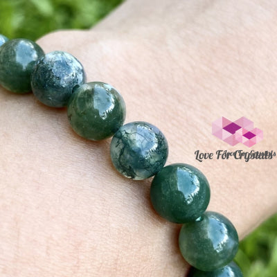 Moss Agate Crystal Bracelet 8Mm