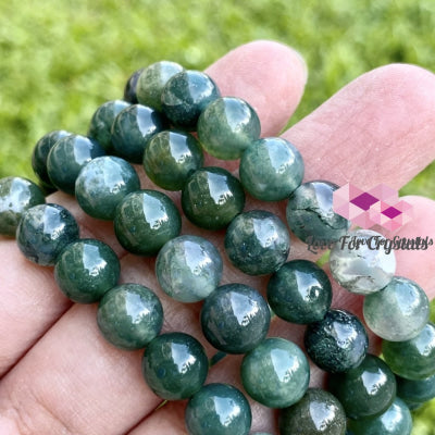 Moss Agate Crystal Bracelet 8Mm